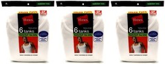 18 Hanes White Tanks Small S 34-36 Inch Tagless ComfortSoft P 85-90 CM