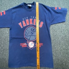 Pro Player New York Yankees TShirt Sz L Mens Navy 90s Vintage 1998 MLB Baseball