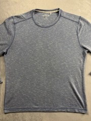 Orvis Shirt Mens Medium Blue Striped Slub Long Sleeve Casual Tee