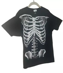Skeleton Ribcage Tshirt Way To Celebrate Halloween Costume Pullover Top Medium