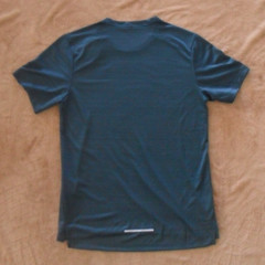 NIKE Dri Fit Miler Running Shirt AJ7565-328 Pine Green Reflective Men’s Small