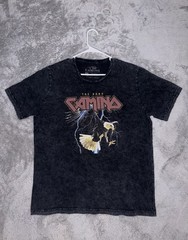 The Band Camino T Shirt Mens Large Black Acid Wash Eagle Lightning Graphic