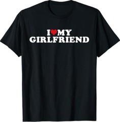 I Love My Beautiful Girlfriend I Heart My Beautiful Gf T-Shirt