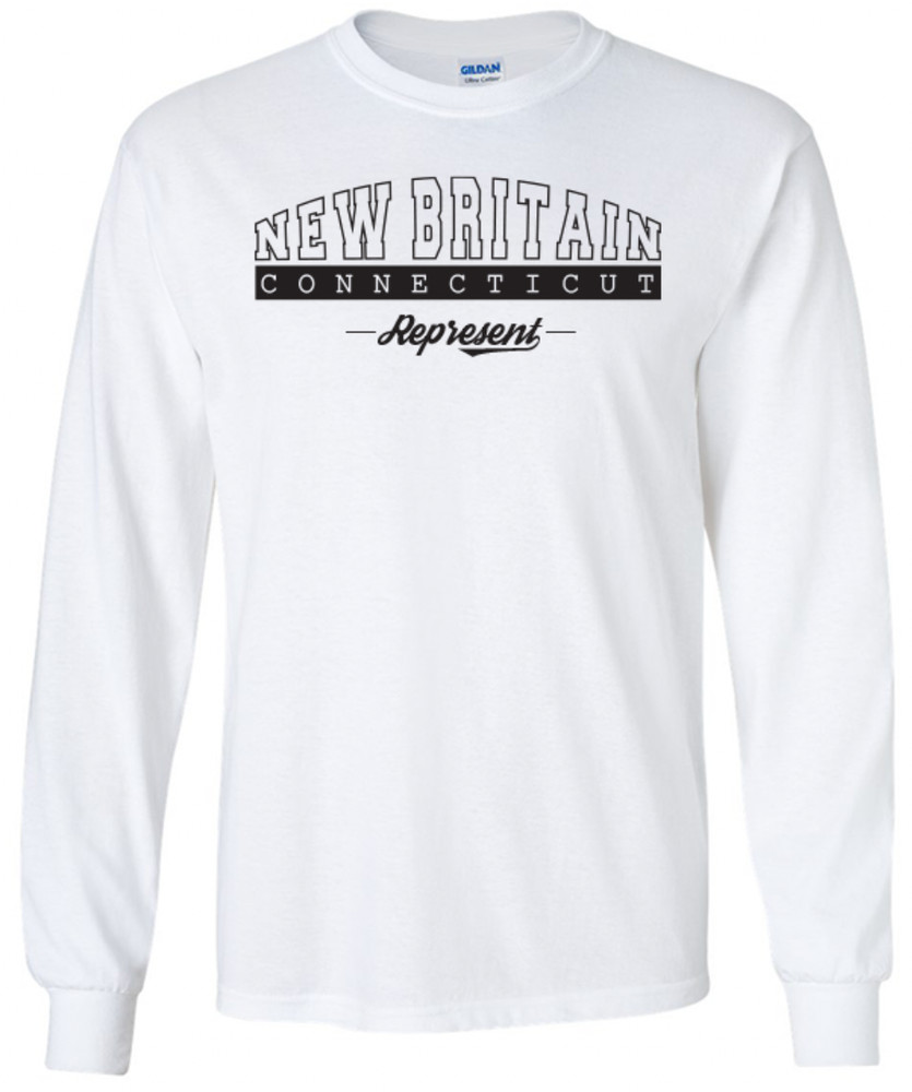 New Britain Connecticut State T-Shirt Long Sleeve Graphic Tee Unisex Apparel