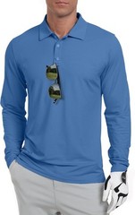 Men’s Long Sleeve Golf Polo Shirt UPF 50+ Quick Dry Lightweight Performance Tee
