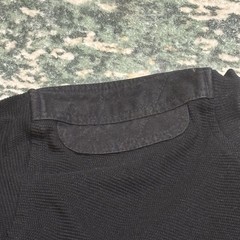 Diesel Mens Long Sleeve Shirt Large Black Micro Waffle Knit Utility Pocket XL