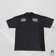 Total Work Standard Issue T shirt Size 1 S-M Mock Neck Black Tshirt Thick Cotton