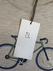 Recolution Bay Bike T Shirt Beige Bicycle Sustainable Organic 100% Cotton L NWT