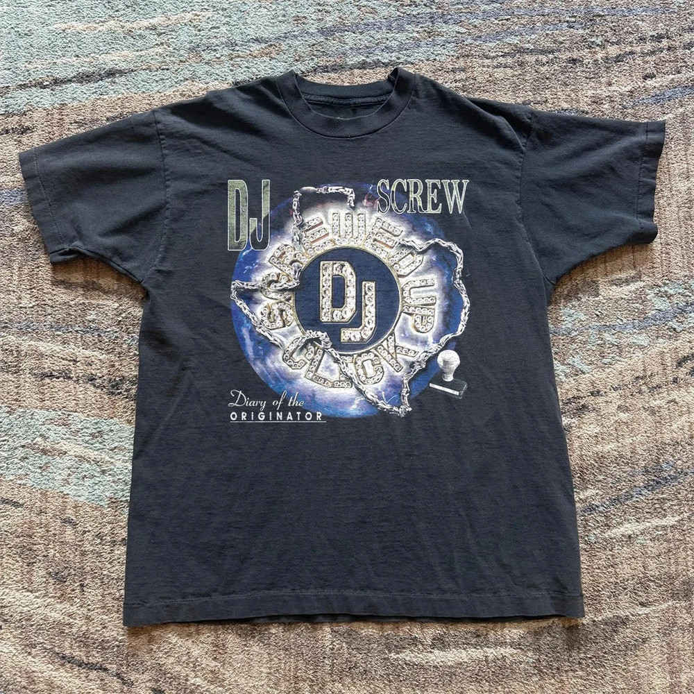 DJ Screw Diary Of The Originator T-Shirt Vintage 90s Houston Rap Black Unisex