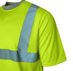 Mens Hi Vis Workwear T-Shirt High Visibility Tee Reflective Safety Security Top