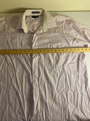 Stacy Adams Dress Shirt 18-36/37 Pink Stripes (C2)
