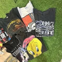 Vintage Y2K Emo 2000s shirt lot Cartoon 90s Retro T-shirt Bulk Mixed Lot Of 10