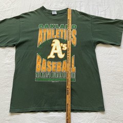 Vintage 90s Oakland Athletics Starter Tshirt Green Size XL MLB Made In USA