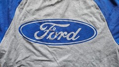 Ford Motors Raglan Baseball T Shirt Mustang Car Made in USA Brand New V8 Power