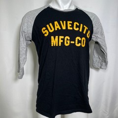 Suavecito El Mirage Black Grey 3/4 Sleeve Raglan Baseball T-Shirt Men’s LARGE