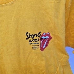 The Rolling Stones 2021 No Filter Tour Logo Crew T-Shirt Yellow S M XL XXL