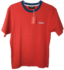 Full Send Mens Large Red Striped T Shirt Nelk Boys Streetwear NWT