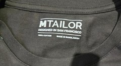 MTailor Men’s Solid Long Sleeve Cotton T-Shirt Black New Size Large
