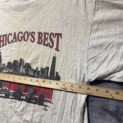 Oneita 90s T-Shirt Single Stitch Chicago Fire Dpt. Made USA Men’s Size Large Vtg