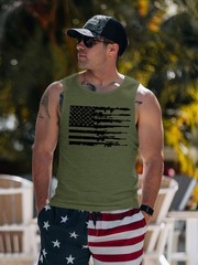 July 4 American Flag Shirts Men 250th Patriotic Independence Day Sleeveless T…