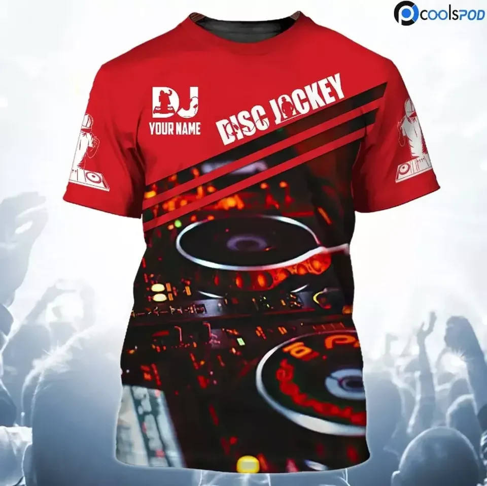 Custom Name DJ 3D T-SHIRT Halloween Gift Christmas Gift V230