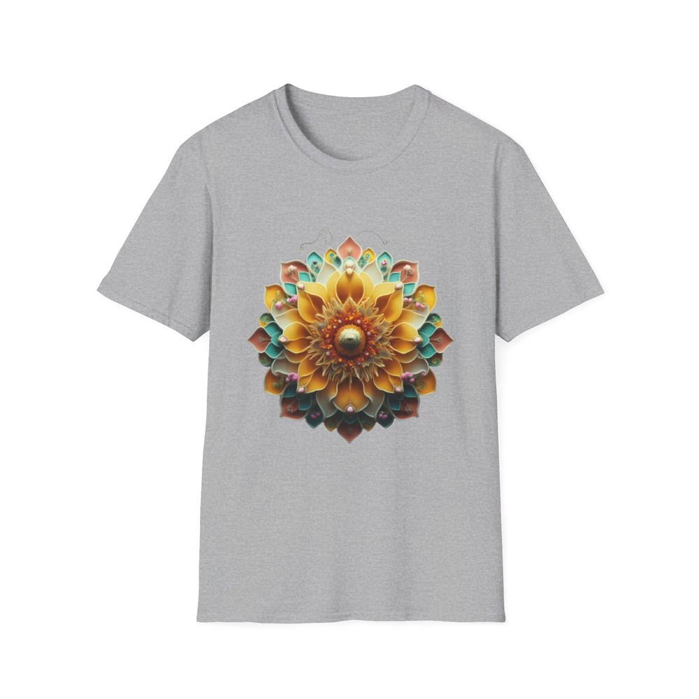 Bohemian Lotus Flower T-Shirt, Vintage Floral Tee, Soft Everyday Wear, Gift for