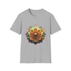Bohemian Lotus Flower T-Shirt, Vintage Floral Tee, Soft Everyday Wear, Gift for