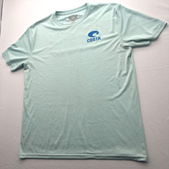 Costa Del Mar Men’s 2XL “Born On The Water” Graphic Fishing T-Shirt Aqua Blue