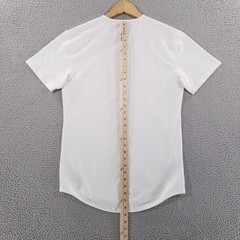 BYLT Shirt Mens Small White Drop Cut Lux Performance Athleisure Gym Commute