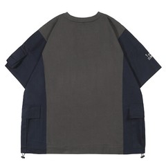 MFCT Men’s Patchwork I-tech Tee Pocket Streetwear Cargo T-shirt