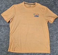 Chaps Along The Seacoast Graphic T-Shirt Men’s L Orange Polyester Spandex