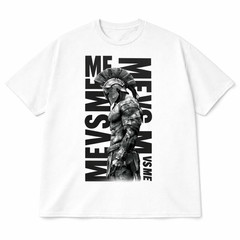 ME VS ME Gym T-Shirt Men Spartan Workout Fitness Motivation Oversized Streetwear