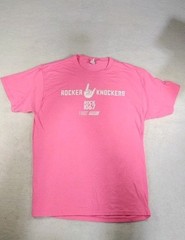Size L Rocker Knocker Pink Breast Cancer T Shirt