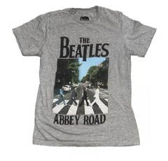 The Beatles Shirt S Gray Abbey Road Album Cover John Paul George Ringo Classic