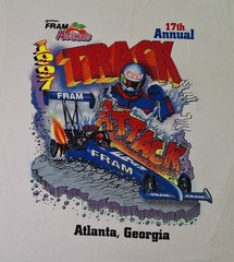 Vintage 1997 Fram Nationals Racing Track Atlanta Georgia T-shirt Size XL Oneita