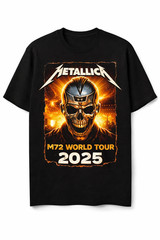 Vintage World Tour Style T-Shirt Black Distressed Graphic Unisex Cotton 2025