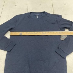 Blue Ice Thermal Shirt Mens Large Navy Waffle Long Sleeve Tagless Crewneck Tee