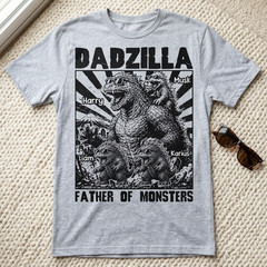 Personalize Dadzilla Father of Monsters Shirt, Father’s Day Custom Name Shirt