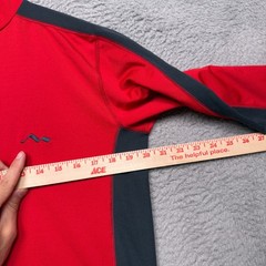 LL Bean Shirt Mens Medium Tall MT Red Gray Base Layer Outdoor Performance Hiking