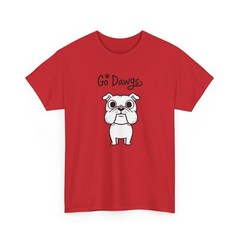 Go Dawgs Bulldog T-Shirt – Cute Dog Graphic Red Tee – UGA Football Game Day