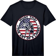 Mens Muay Thai The Art of 8 Limbs Muay Thai Martial Arts MMA Performance T-Shirt