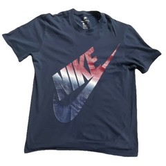 Nike The Nike Tee Blue Crew Neck Graphic Short Sleeve Athletic T-Shirt Men’s L