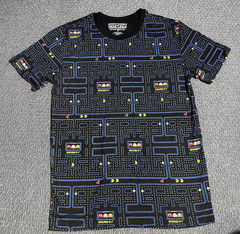 C-Life Group, LTD. Pac-Man Men’s S Black Graphic Print Logo Crew Neck Tee