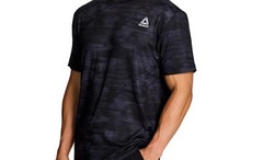 Reebok Crew Black/Gray Camo T-Shirt Size Large Short Sleeve Moist Management NWT