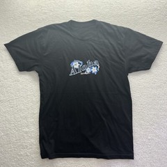 Hawaiian Tee Shirt Mens Large Black Spell Out Aloha Hawaii Casual Active Beach