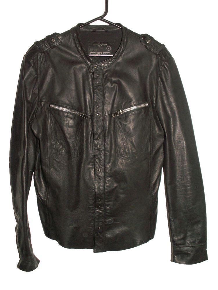 Men’s All Saints REBELL LEATHER SHIRT jacket overshirt L (ref54) £99.99!!!!!