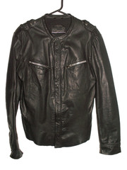 Men’s All Saints REBELL LEATHER SHIRT jacket overshirt L (ref54) £99.99!!!!!