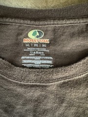 Mossy Oak Men’s Short Sleeve T-Shirt Graphic Logo Size 3XL Brown Cotton Blend