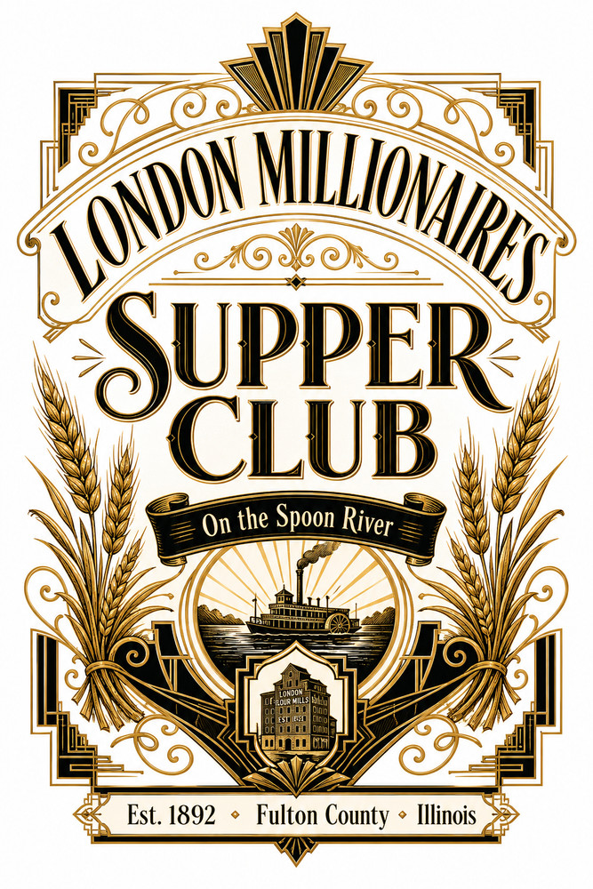 London Millionaires Supper Club Tee – Art Deco – London Mills IL