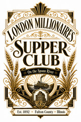 London Millionaires Supper Club Tee – Art Deco – London Mills IL